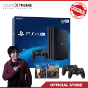 PS4 PRO 1TB Console Bundle with 2 Controllers and Games