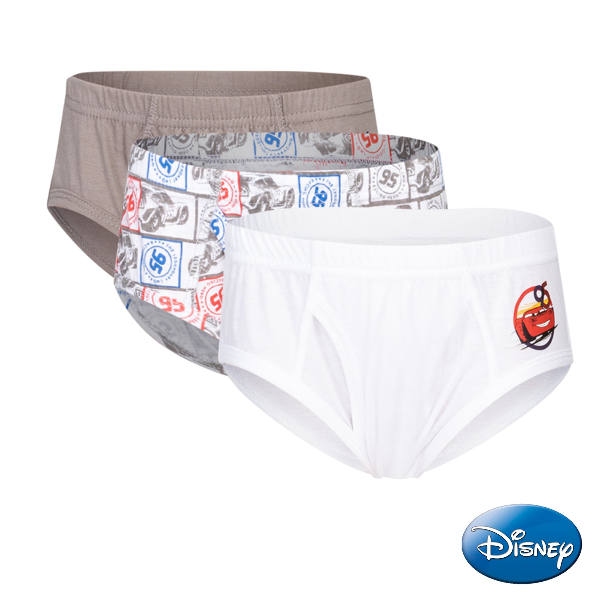 Disney Cars 3-in-1 Pack Bikini Briefs Boys Kids Underwear