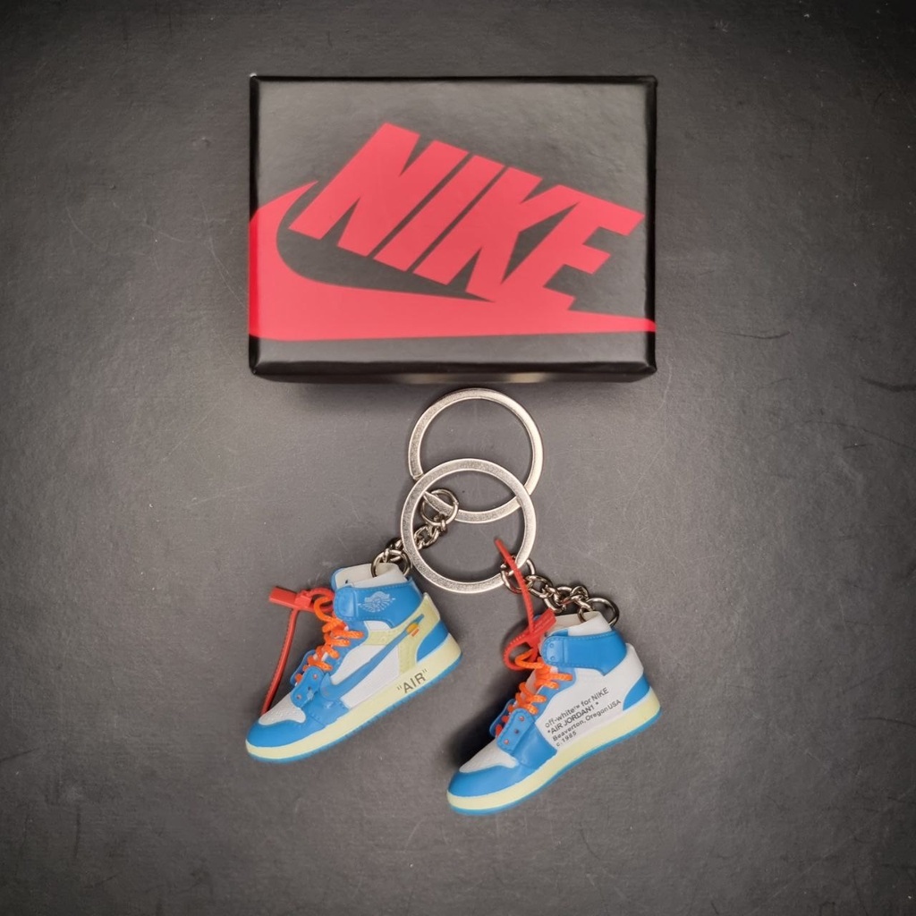 Mini Sneaker Keychain PVC Sports shoes Keyring NBA Shoes Collectibles