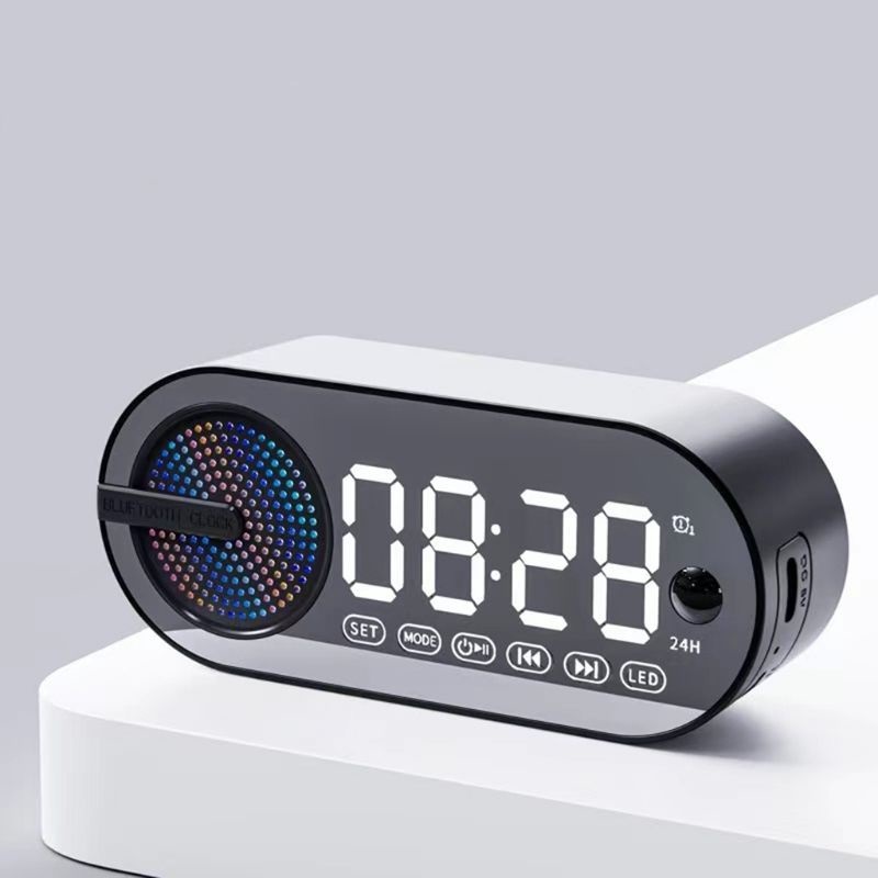 Wireless Bluetooth Speaker Digital Clock Speaker LED Alarm Clock FM Radio Lazada PH