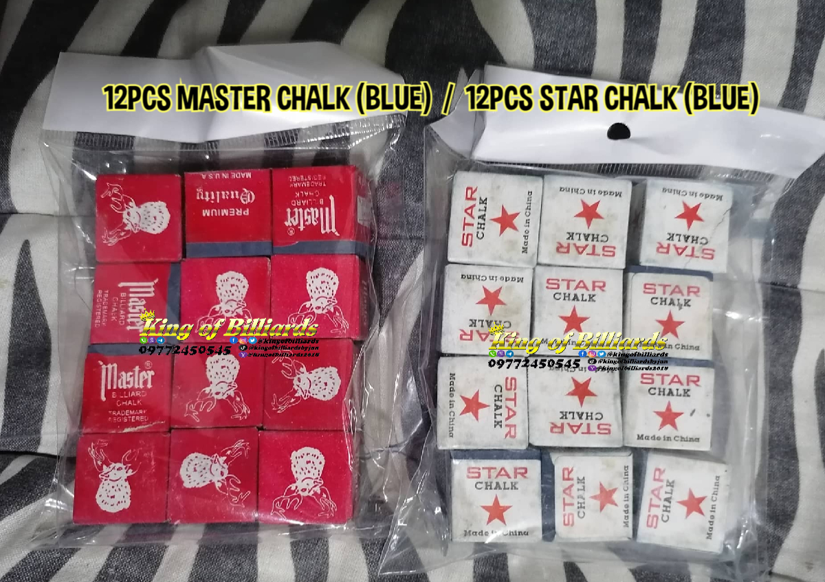 STAR CHALK (BLUE) & MASTER BILLIARD CHALK (BLUE) BILLIARD ACCESSORIES