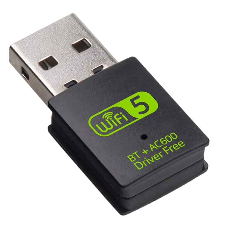 USB WiFi ตัวแปลงบลูทูธ600Mbps เครือข่ายไร้สายภายนอก ReceiverWiFi Dongle สำหรับ PC/แล็ปท็อป/เดสก์ท็อป