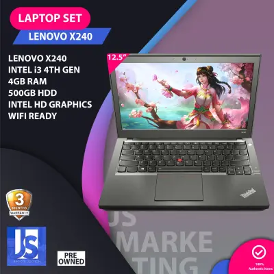 Laptop Lowest Price Sale LENOVO X240 Intel Core i3 4th Gen 4gb Ram 500gb Hdd Intel Hd Graphics Wifi Ready, Charger Included Good for Work from Home Good for Online Class