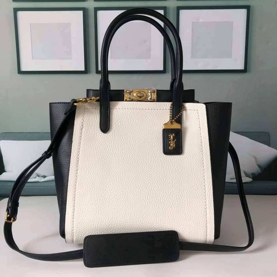 coach troupe tote in colorblock