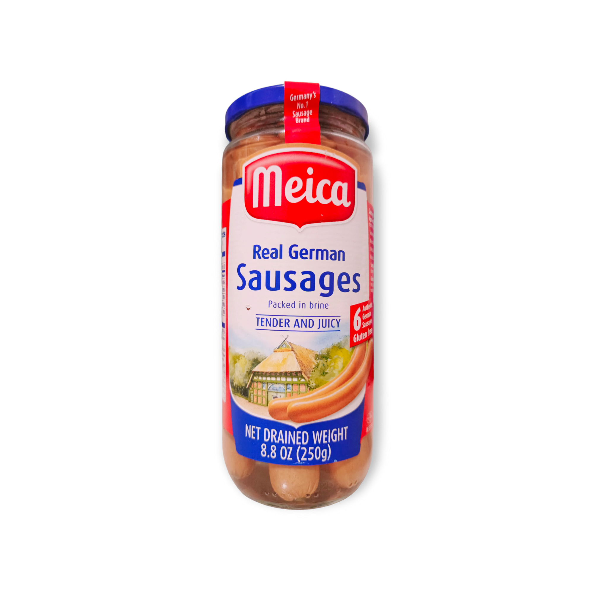 (Germany) Meica Real German Sausages. 250 grams drained weight
