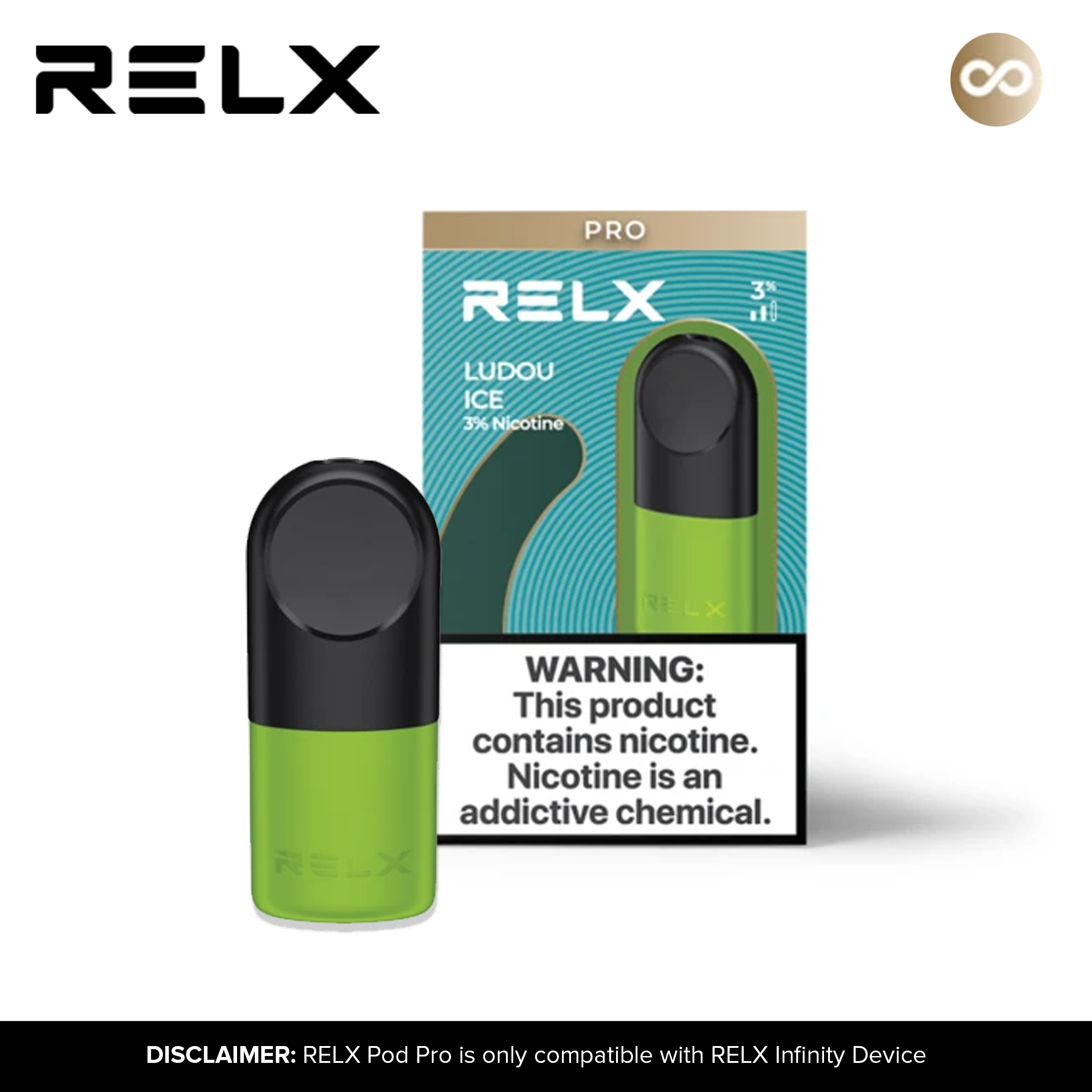 Relx Pod Pro Ludou Ice RELX Pro 2 Pod (3 Pcs) Ludou Ice|.99| Free Deliver  Canada Authentic Relx Ludou Ice flavor for export single pack (ceramic core  version) Bubblemon official website, Bubblemon