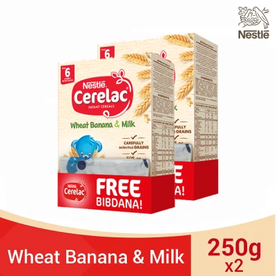 CERELAC Wheat Banana and Milk Infant Cereal 250g - Pack of 2