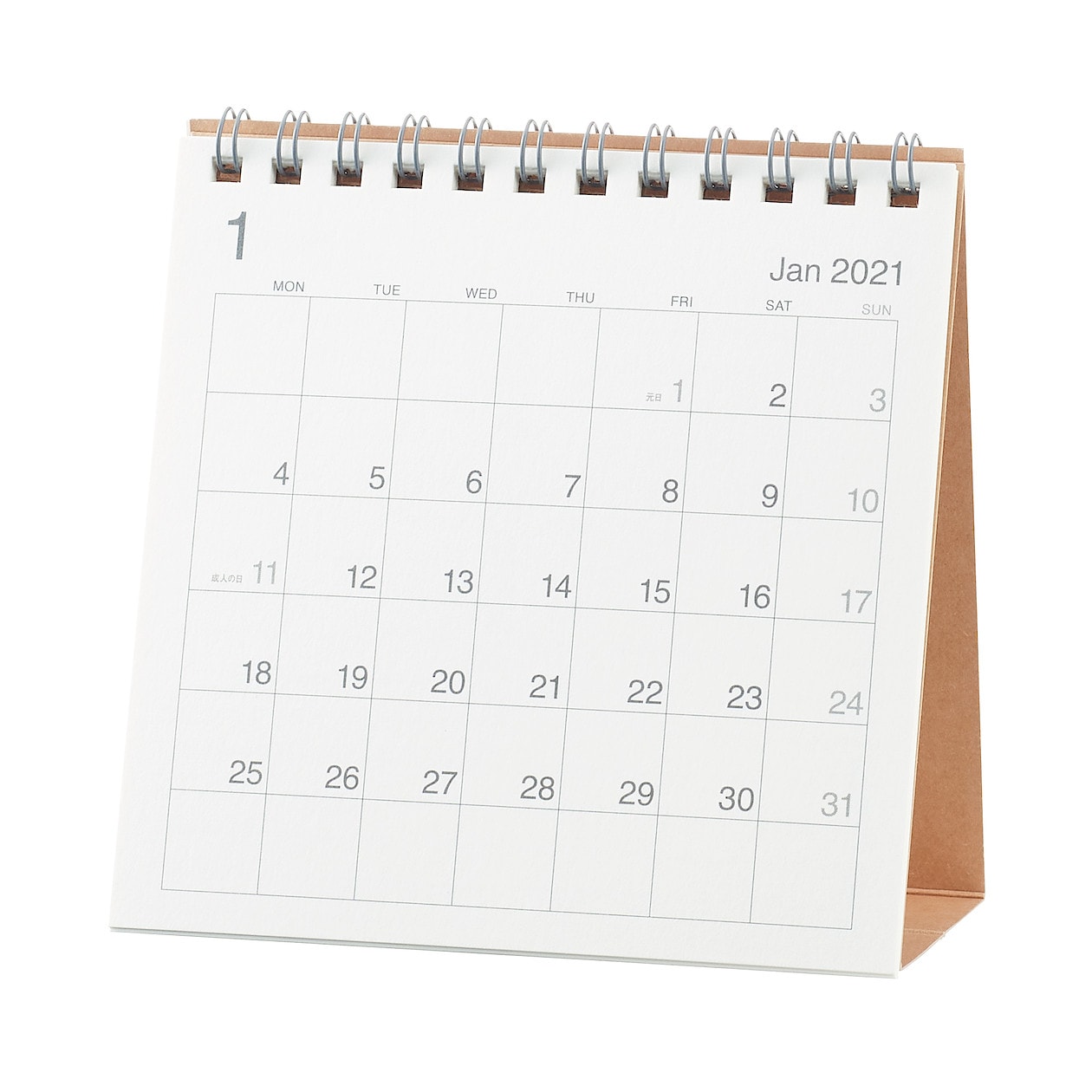 Authentic MUJI MUJI desk calendar calendar week calendar 2021 desktop