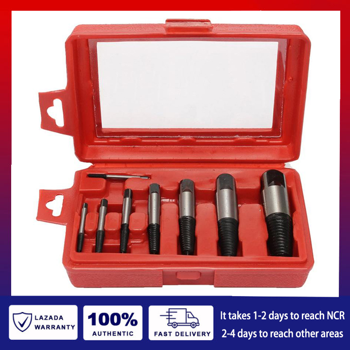 8Pcs/Set Damaged Broken Screws Extractor Drill Bits Easy Out Remover