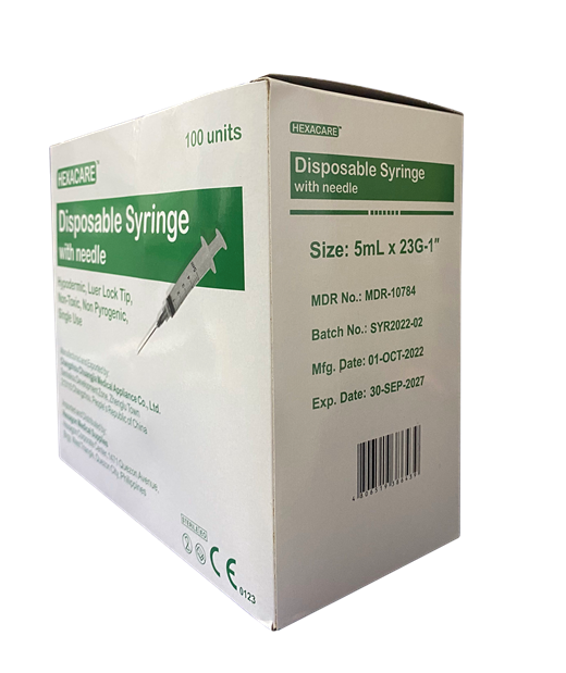 Disposable Syringe With Needle (5cc 23g 1