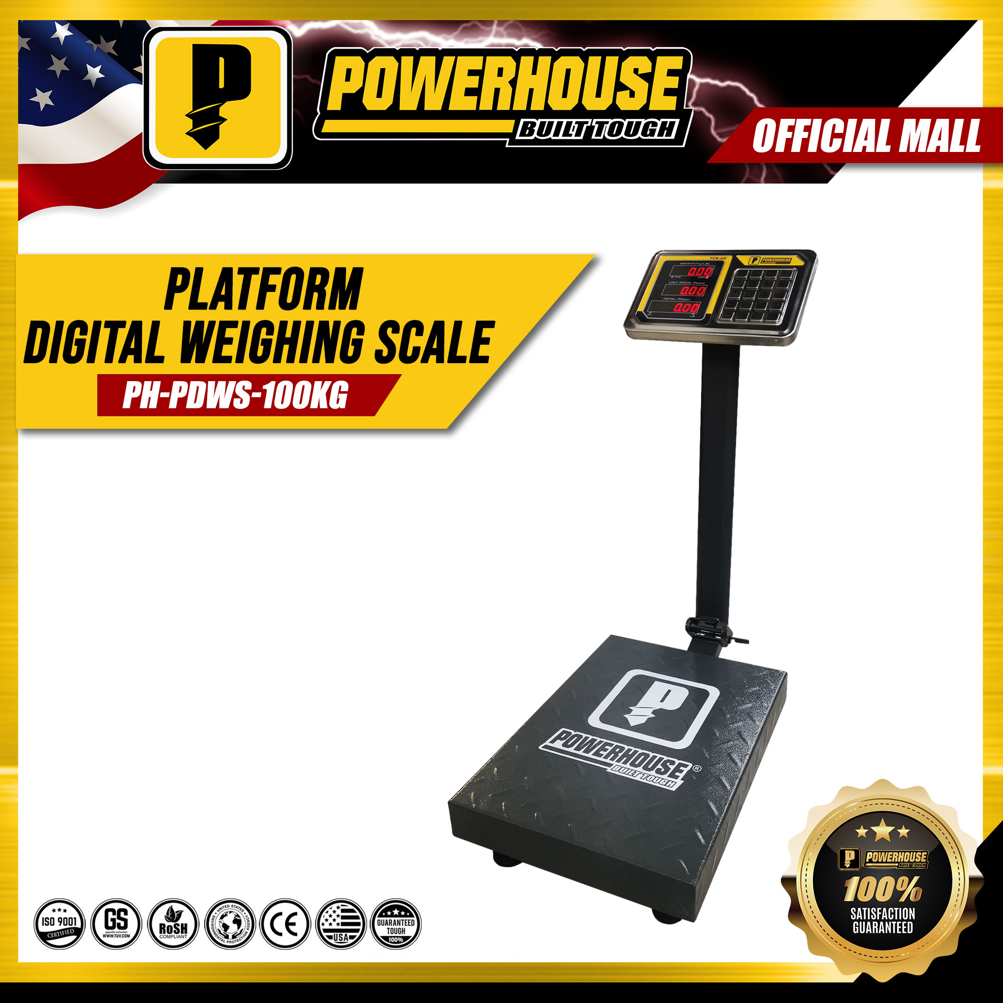 XtremepowerUS 600LB Weight Computer Scale Digital Floor Platform