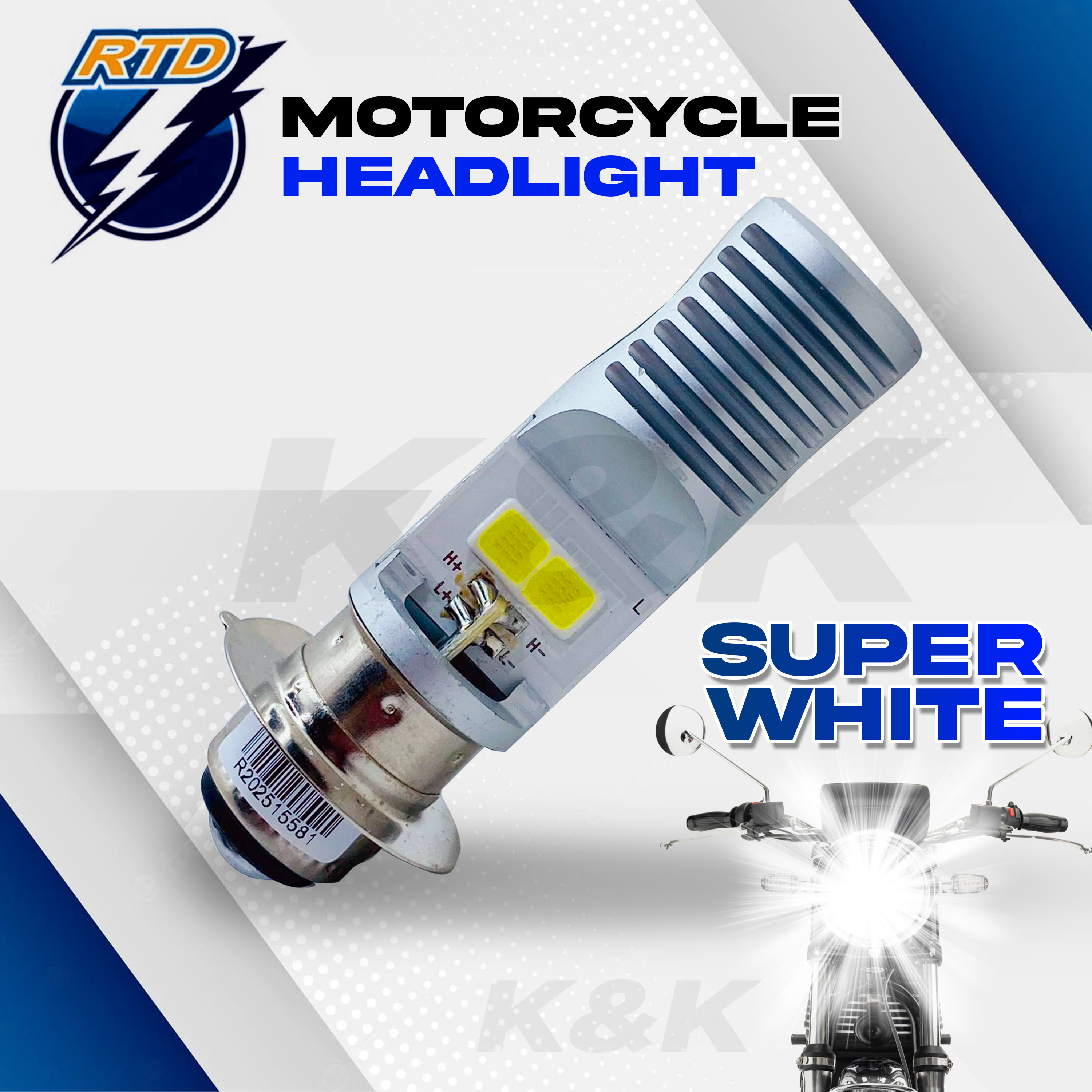 MIO SPORTY Motorcycle Original RTD Headlights LED Lights Bulbs Super