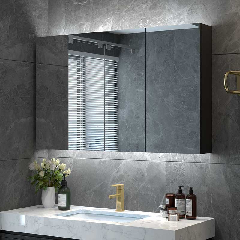 Backlit smart mirror bathroom bathroom mirror storage