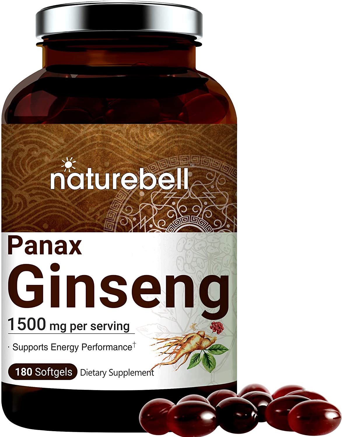 Korean Red Ginseng Supplements (Panax Ginseng Root), 1500mg Per Serving