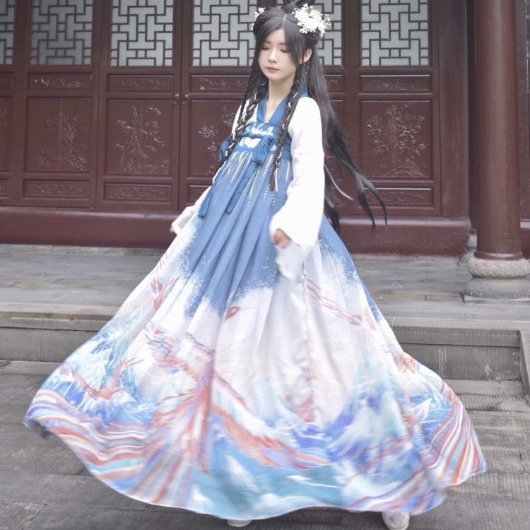 Ngày thiếu nhi Guzheng Trang phục Hanfu Cô gái Trang phục Siêu Tiên Váy của  phụ