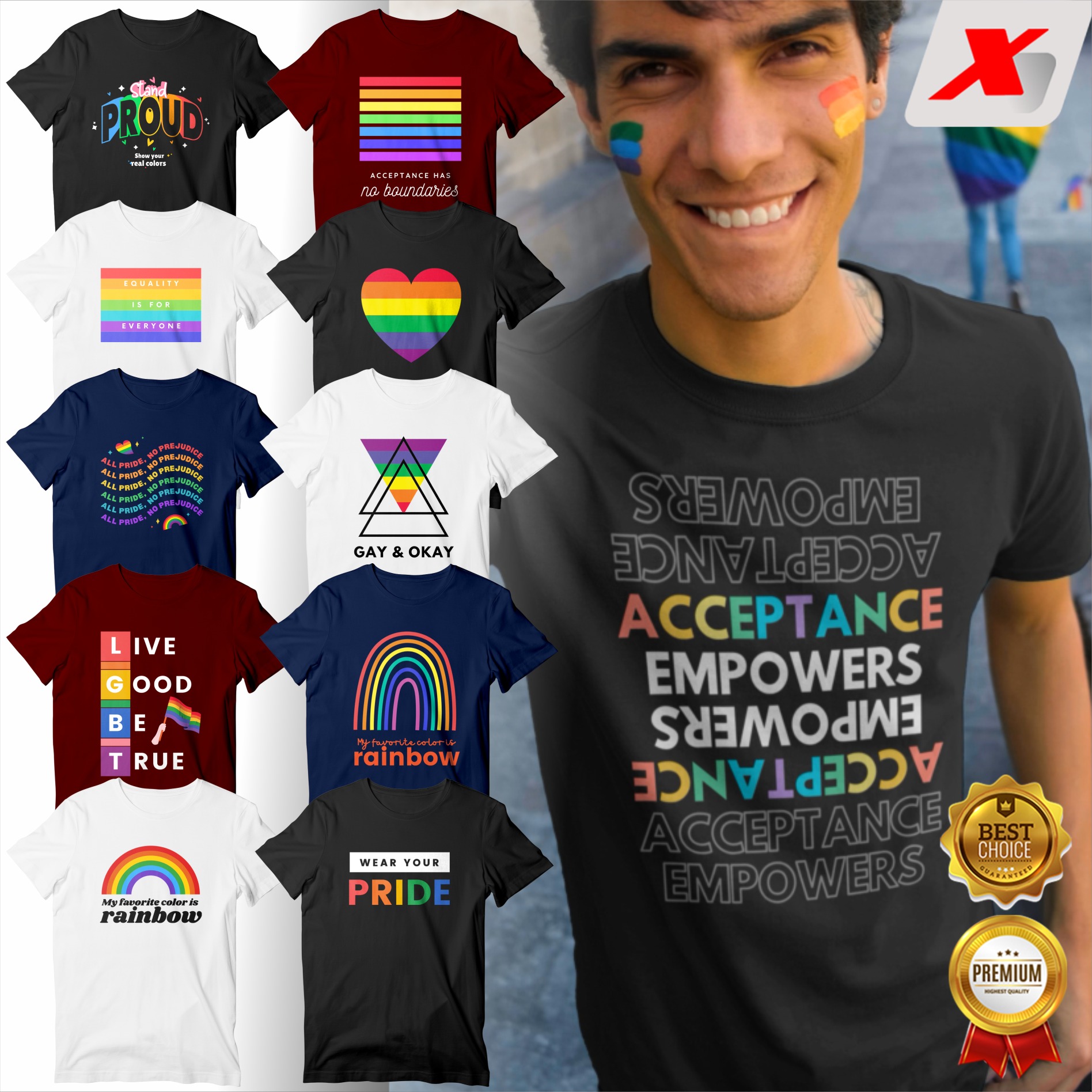 XD LGBTQ Pride Shirts Cool and Comfy 