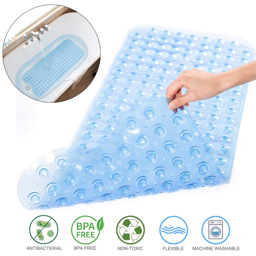 Bath/Tub/Shower Extra Long Mat 39X16 Anti Slip Antibacterial Machine  Washable