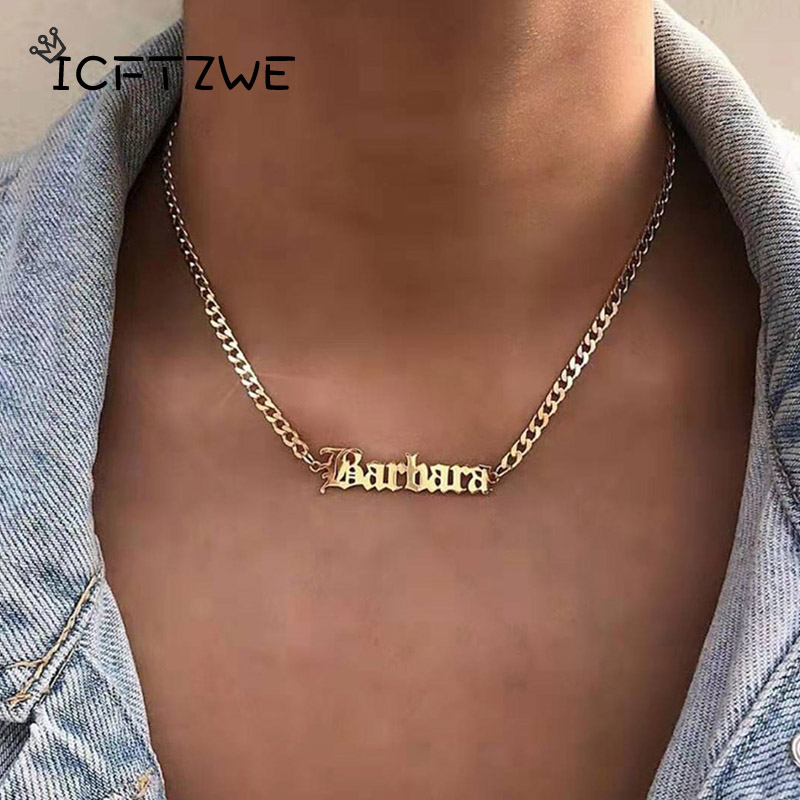 Gold Chain Choker Necklaces Men 