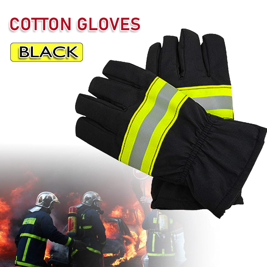 Fit Fireman Safety Gloves Anti Cut Fire Waterproof Reflective Fire