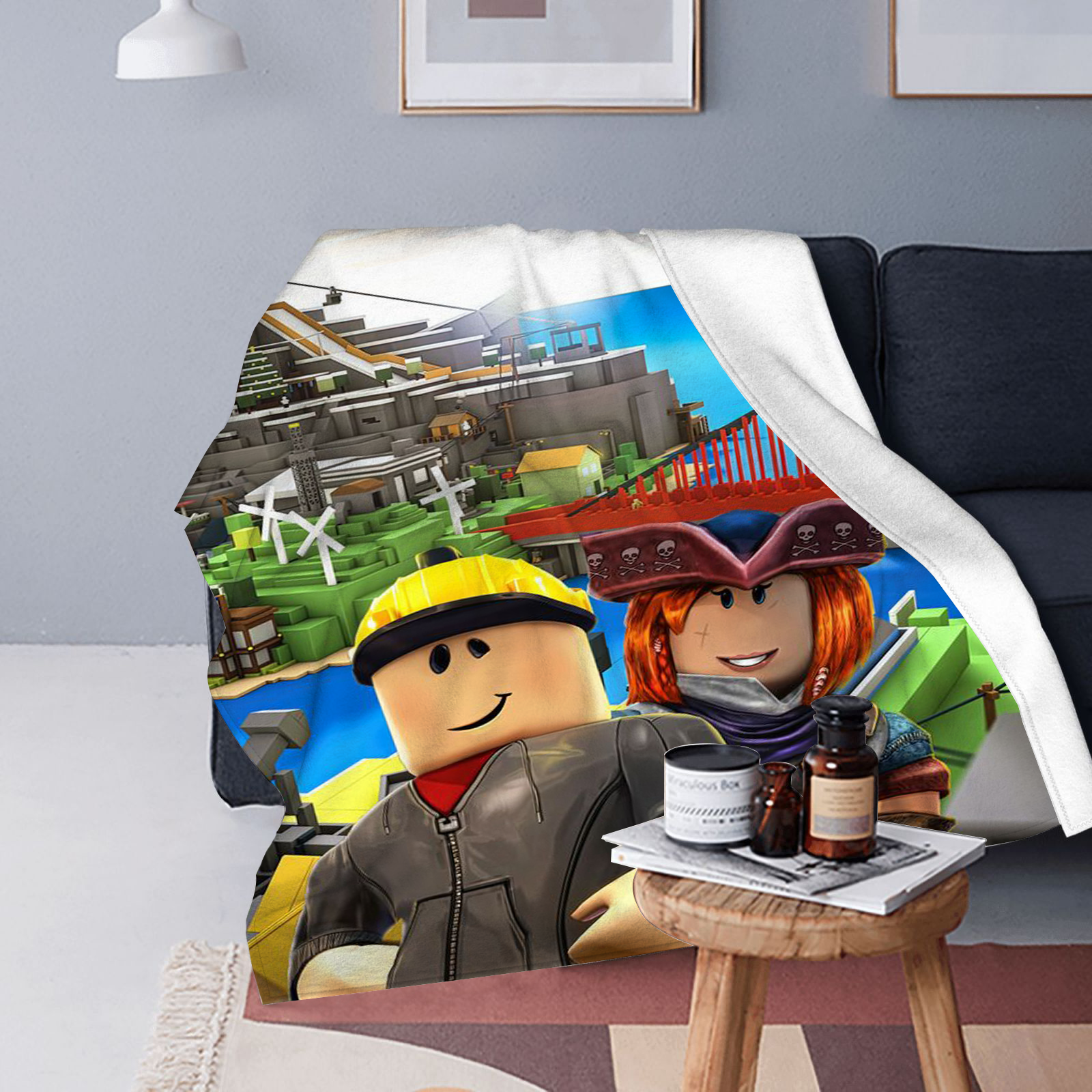 ROBLOX Flannel Blanket Thickened Cover Soft Warm Skin-friendly