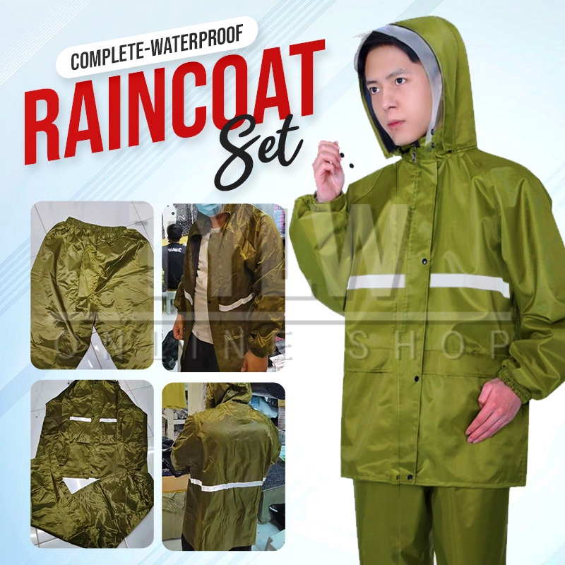 YaYue Green Raincoat Suit Kapote Makapal Lazada PH