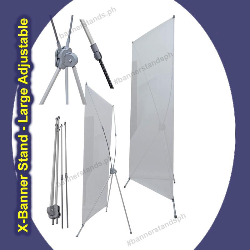 Large Adjustable X Banner Stand Aluminum Flexi Stand 2ft x 5.5ft up to ...