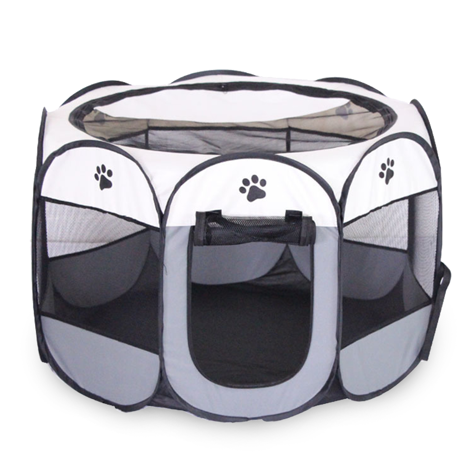 Playpen สัตว์เลี้ยงแบบพกพาสำหรับแมวสุนัข PVC ตาข่าย Shade COVER ที่ถอดออกได้กันน้ำ Camping ใช้ปากกาออกกำลังกาย Kennel House สนามเด็กเล่นกระเป๋าถือในร่มกลางแจ้ง