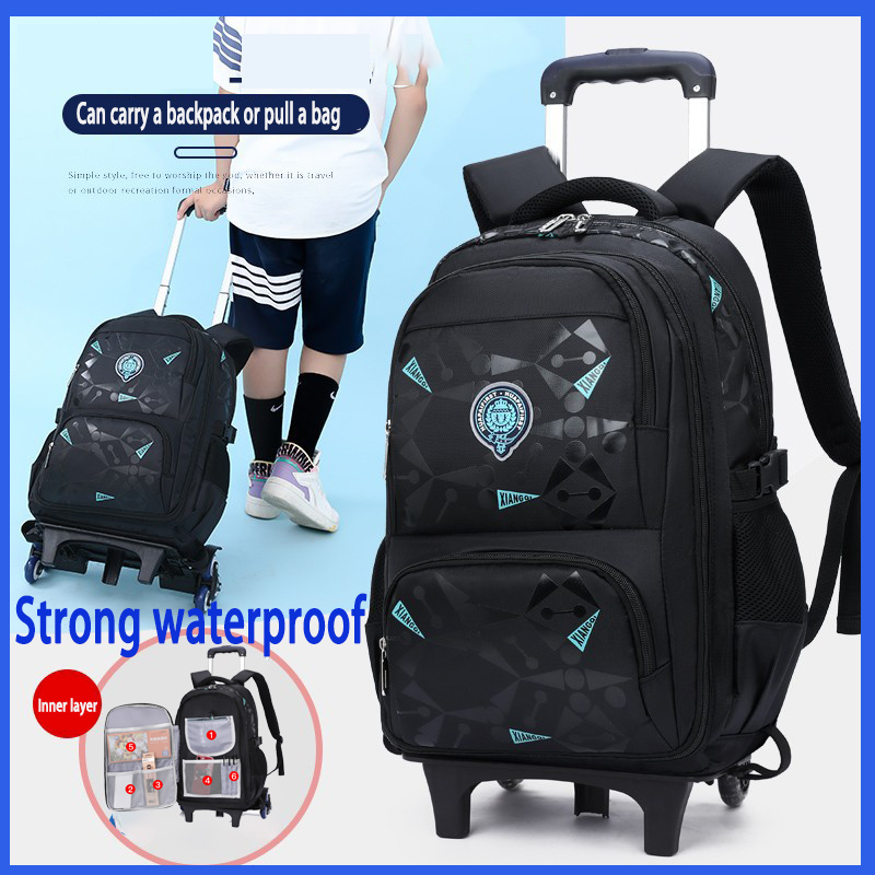 kids backpack with wheels High capacity Waterproof Backpack With