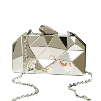 geometric clutch bag