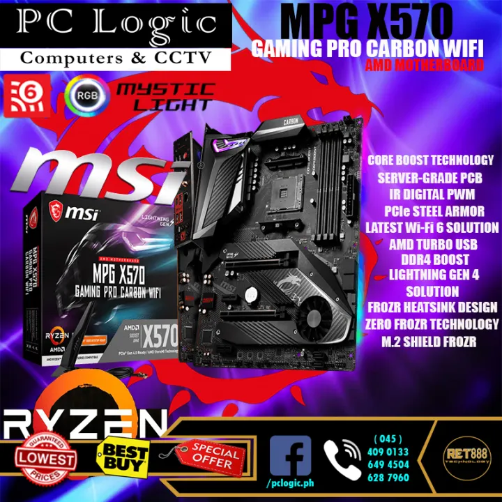 Msi Mpg X570 Gaming Pro Carbon Wifi Amd Motherboard Lazada Ph