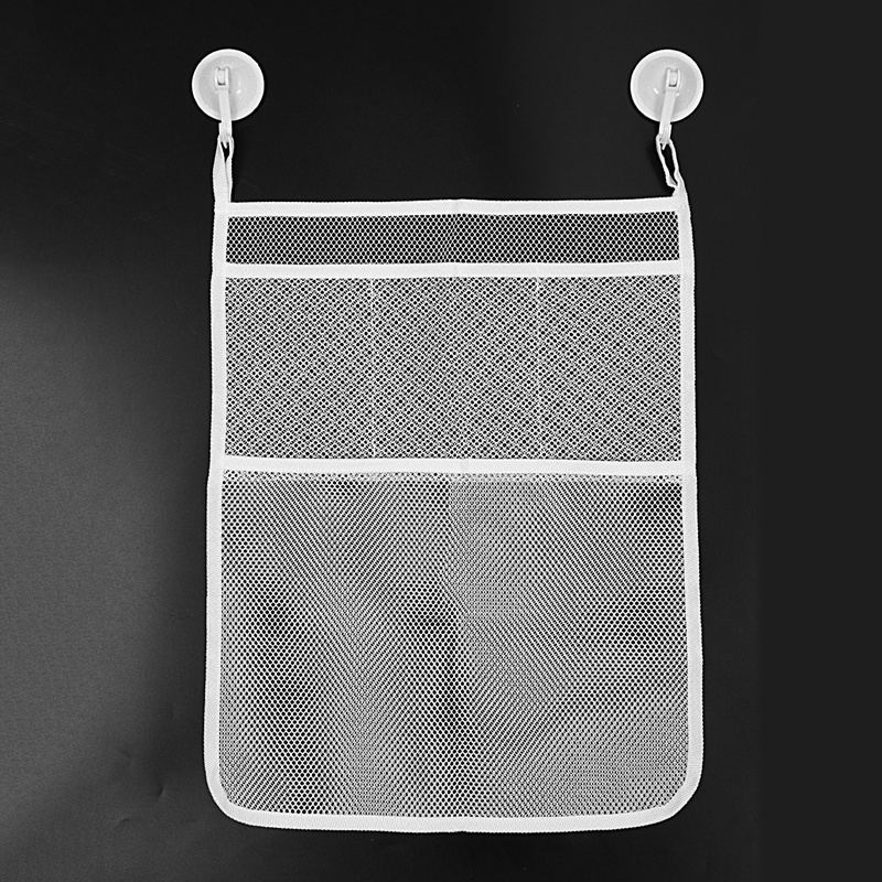 Children'S Bathroom Hanging Bag Baby Bath Toys Neat Storage Sucker Bag Baby Bathroom Toy Net Bag
