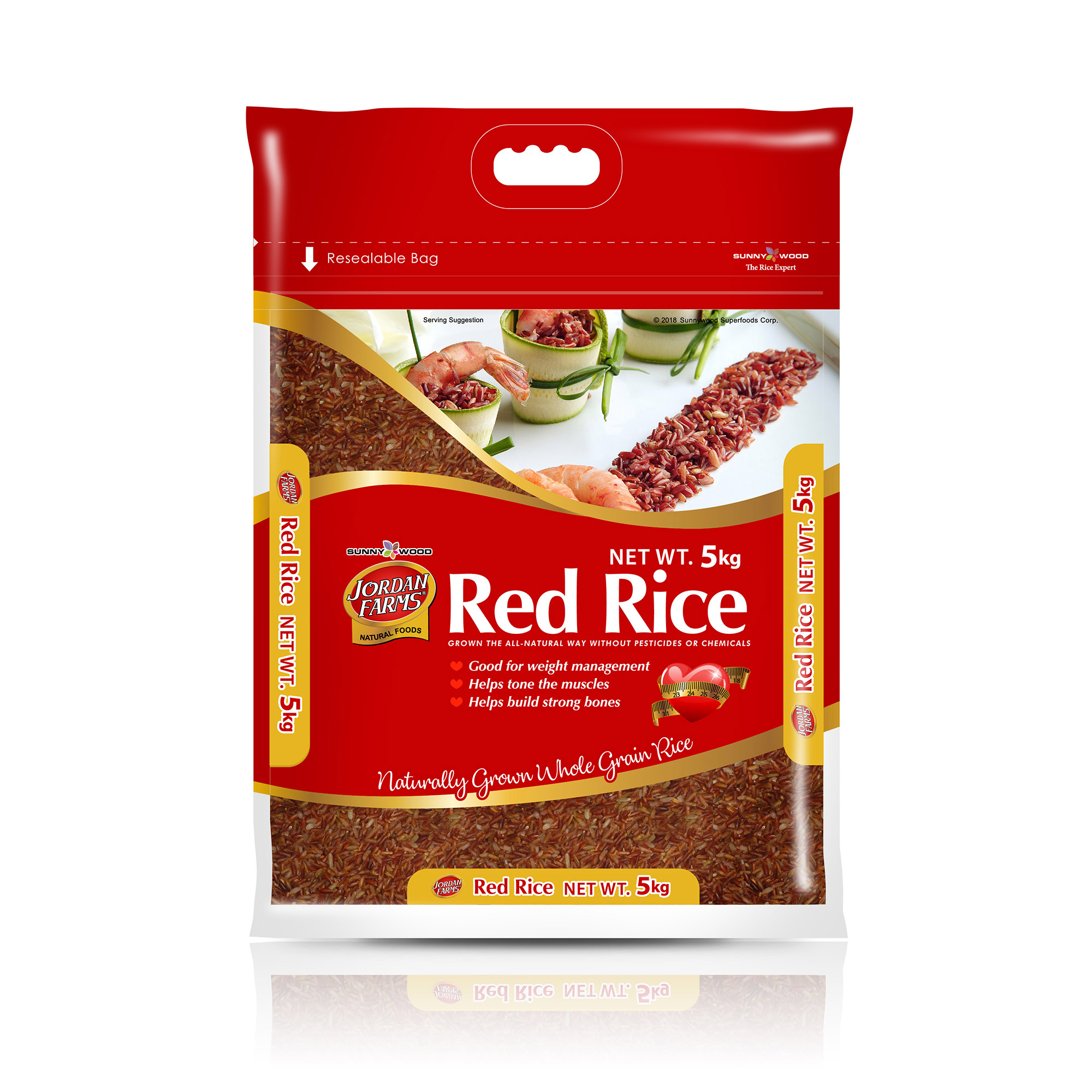 JORDAN FARMS RED RICE 5KG (ORGANICALLY GROWN ORGANIC) | Lazada PH