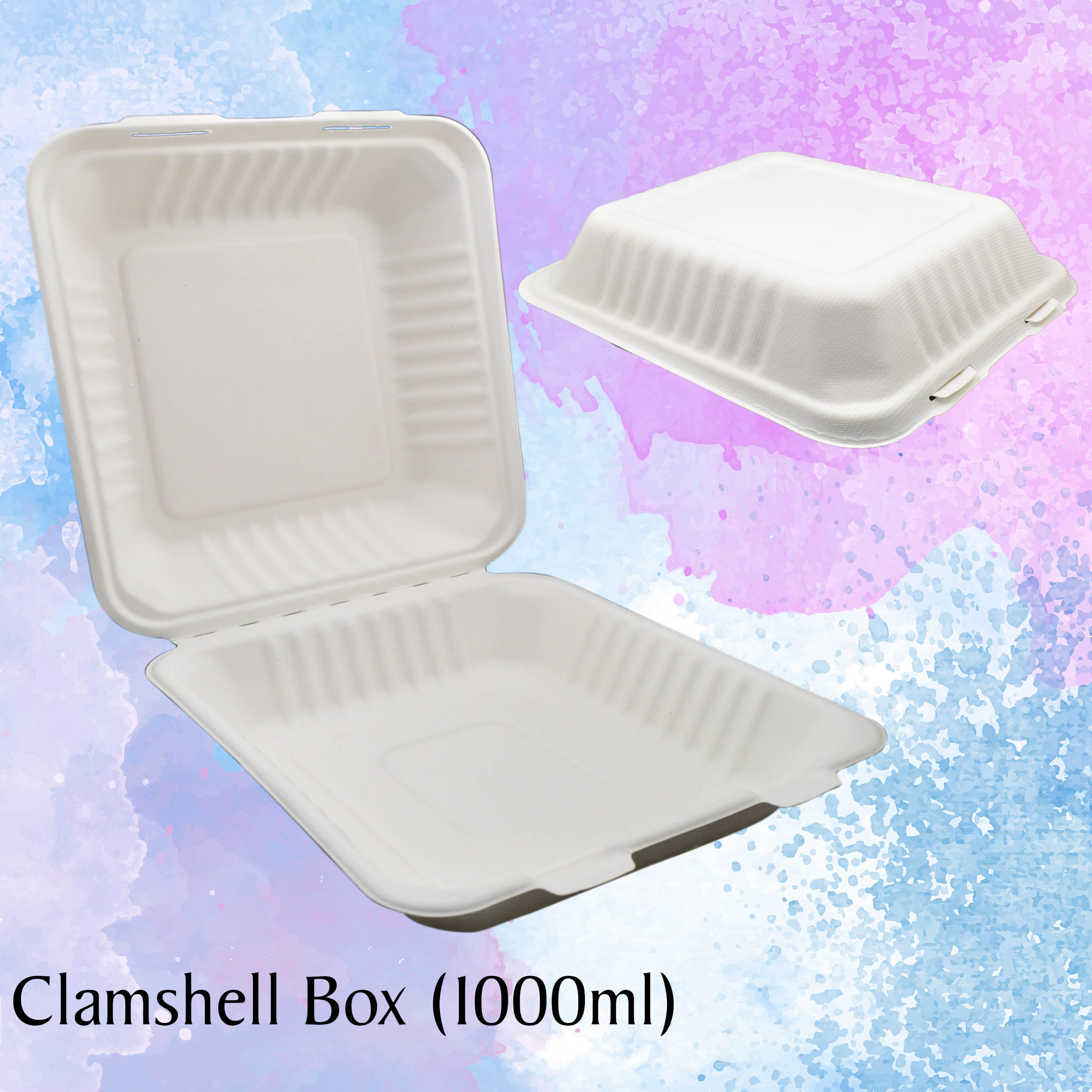 10pcs Biodegradable Clamshell Take Out Food Containers HeavyDuty