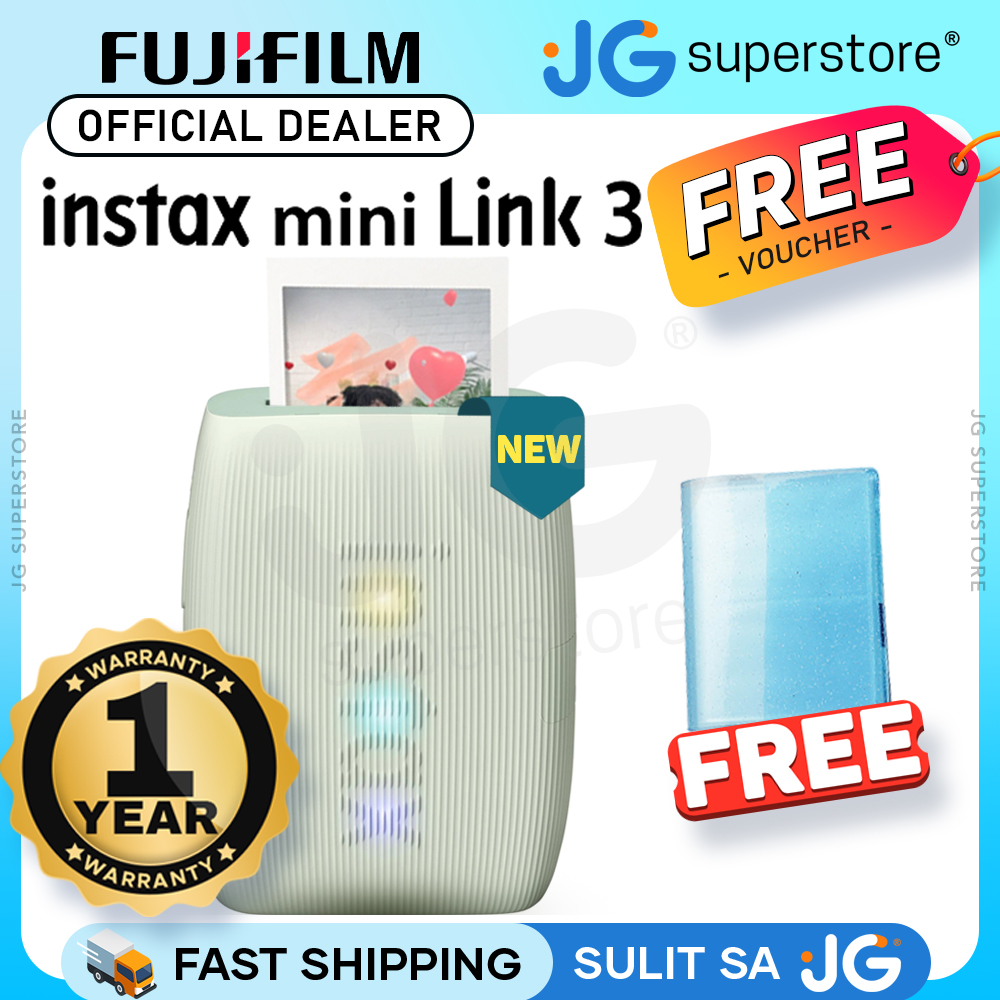 FUJIFILM Instax Mini Link Smartphone Printer with 3D AR Effects, Remote  Live View, Collage Mode, Easy Sharing, In-App Stickers Frames,