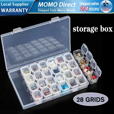 28 Cells Plastic Storage Box Diamond Painting Case Clear Plastic Storage Box Diamond Painting Boxes