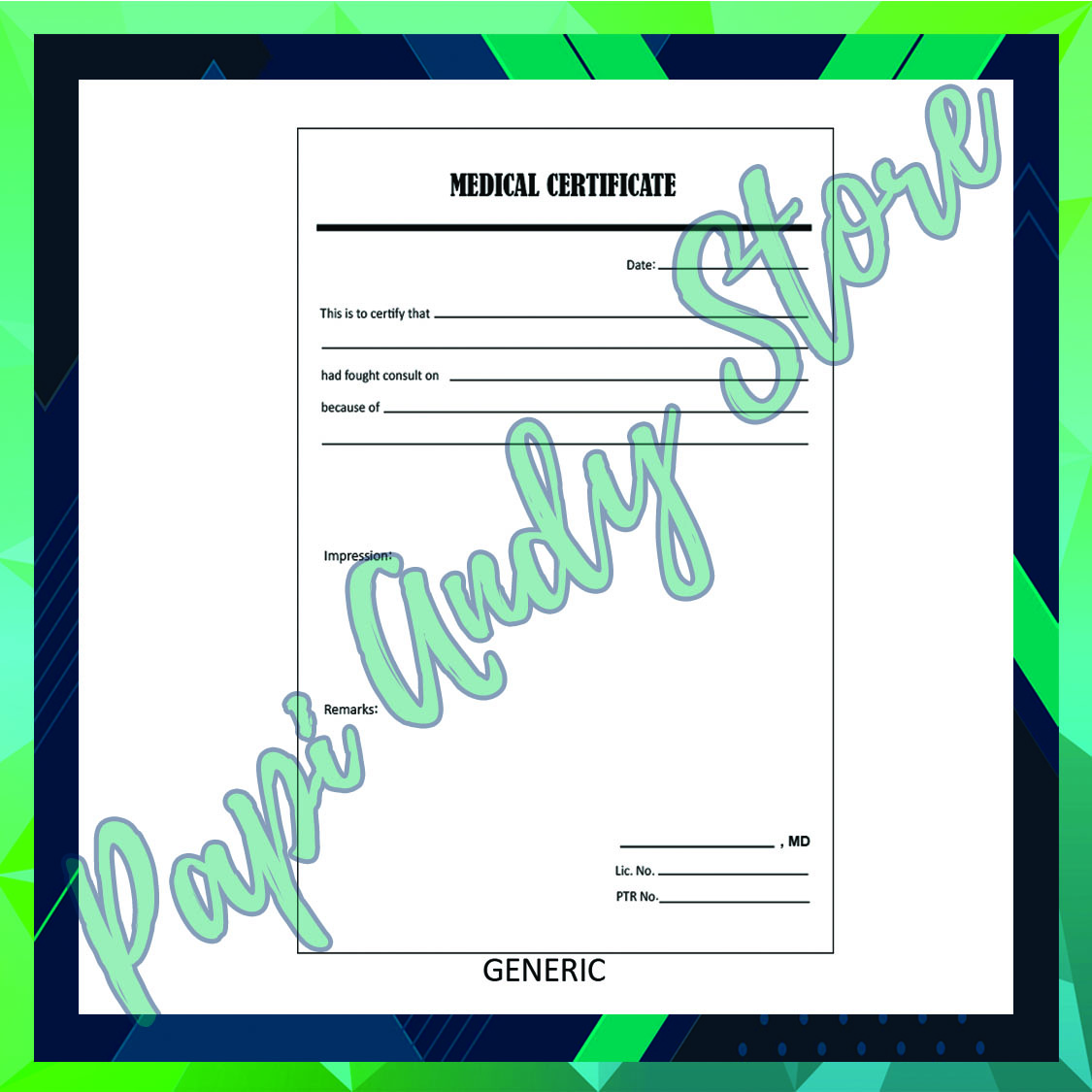 Medical Certificate Pads , Generic or Customized 50100 leaves Lazada PH