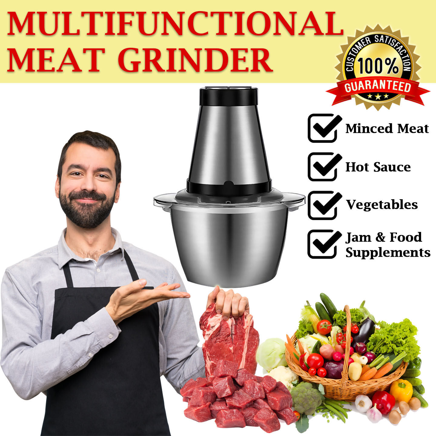 Bright Philippines Meat Grinder, Meat blender, Chopper, Stainless Steel