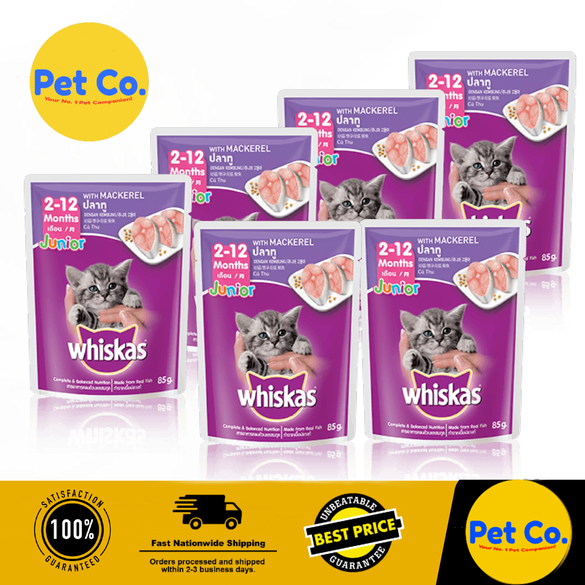 Whiskas Junior Mackerel 80g Cat Wet Food Pouch SET OF 5 Lazada PH
