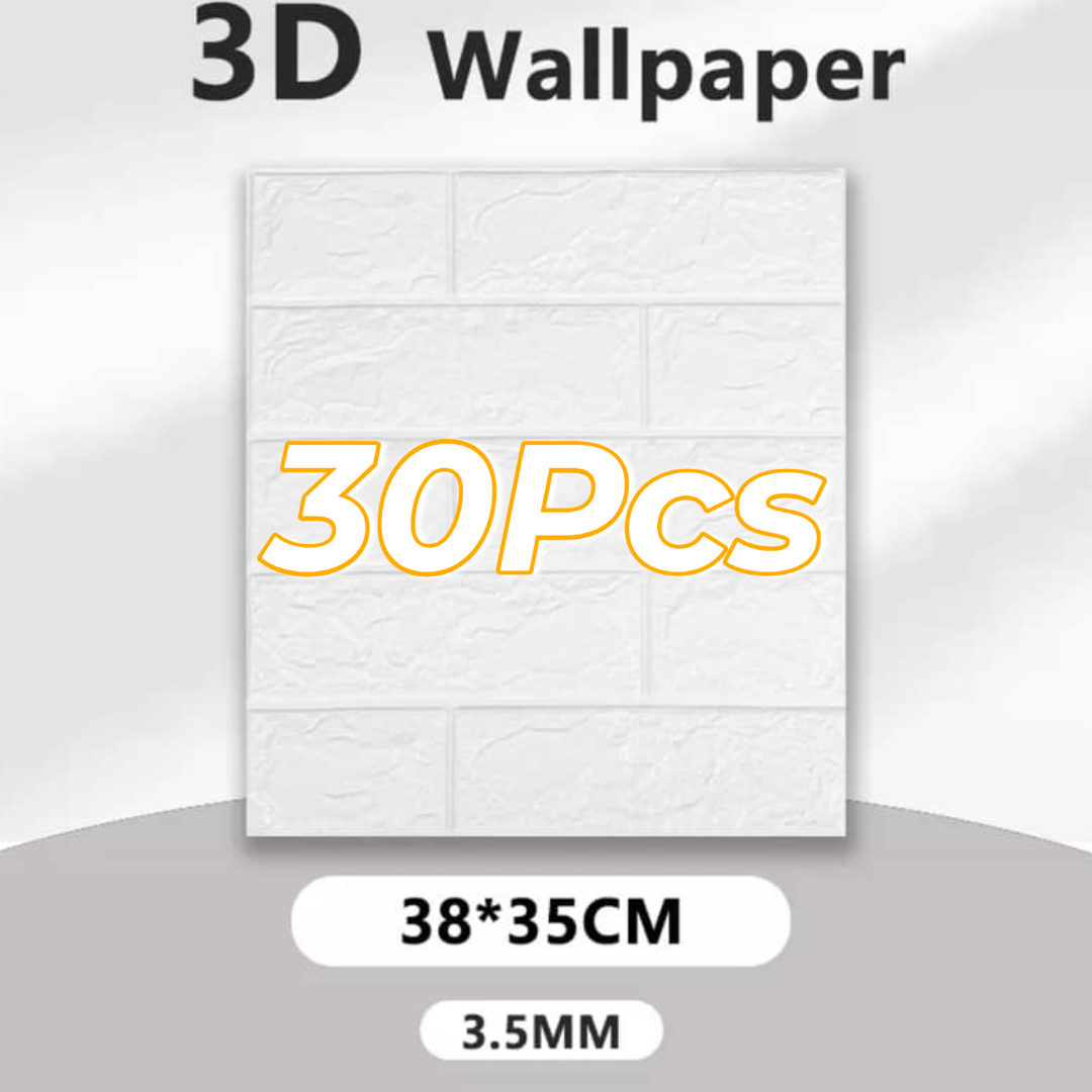BIG SALE 30Pcs 38x35cm 3D Wallpaper Brick 3D Wall Sticker Foam Self