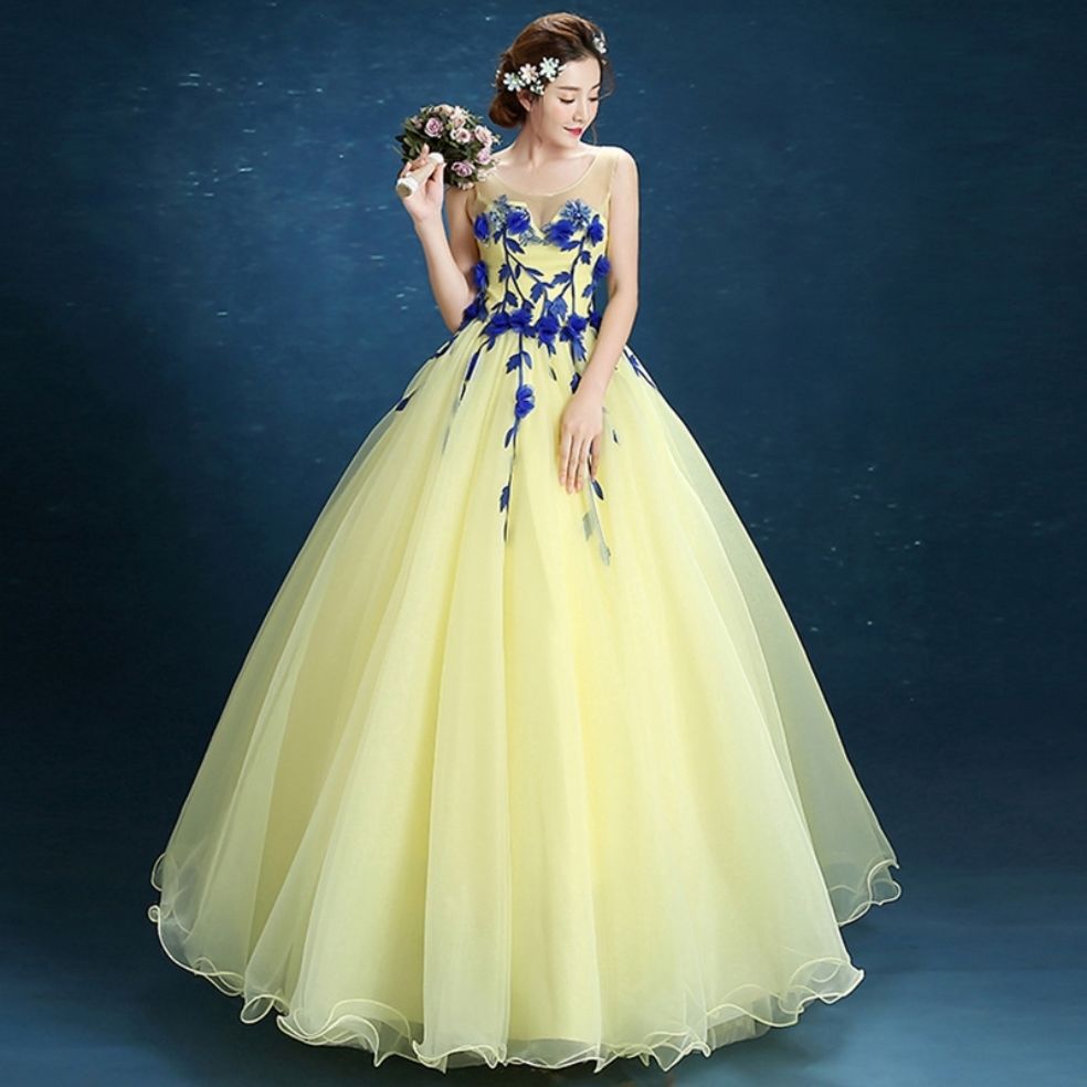 yellow debut gown