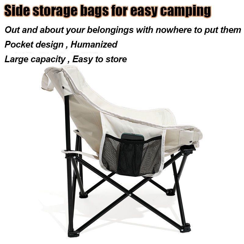 🔥Can bear 500kg🔥 Camping Chair Stable, comfortable, dirt-resistant and  waterproof Heavy Duty Folding Chair Portable Outdoor Folding Chair Moon  Chair Foldable chair Camping Fishing chair Light Beach chair