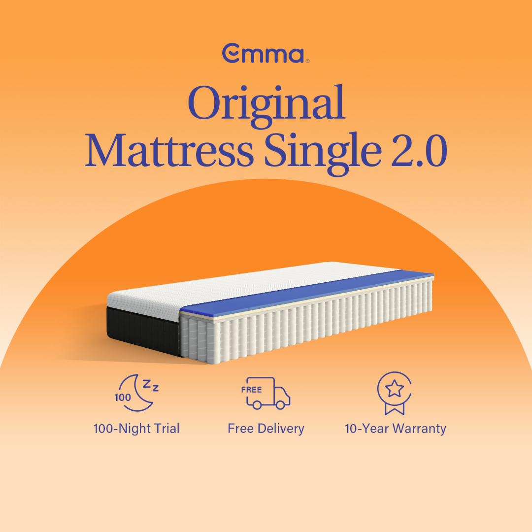 Emma Original Mattress 2.0 Ergonomic, Memory Foam, Medium Firm, 10