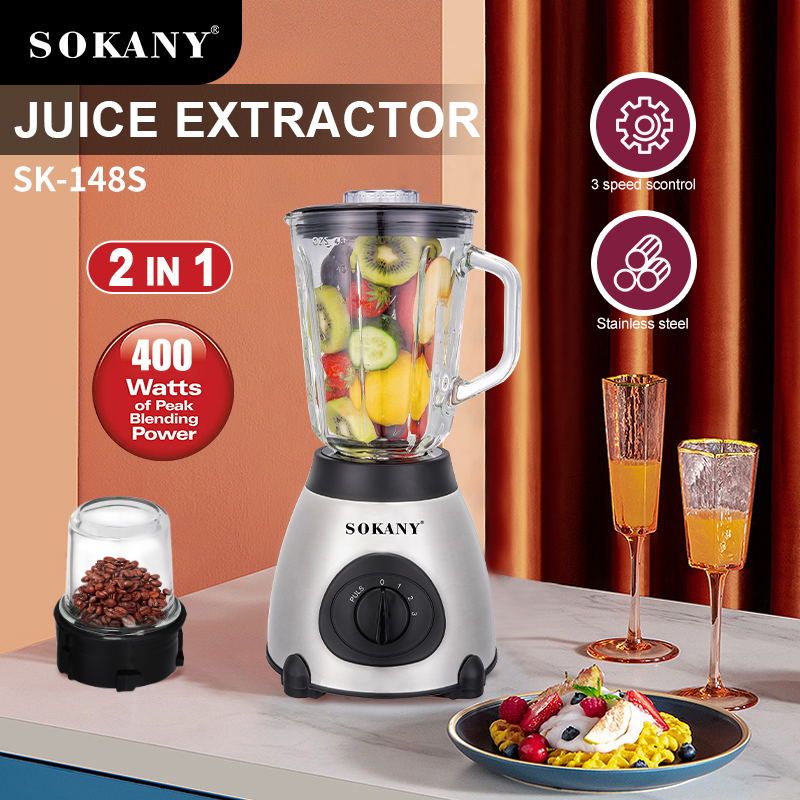 Sokany Stainless Steel Blender/Juicer SK148S Lazada PH
