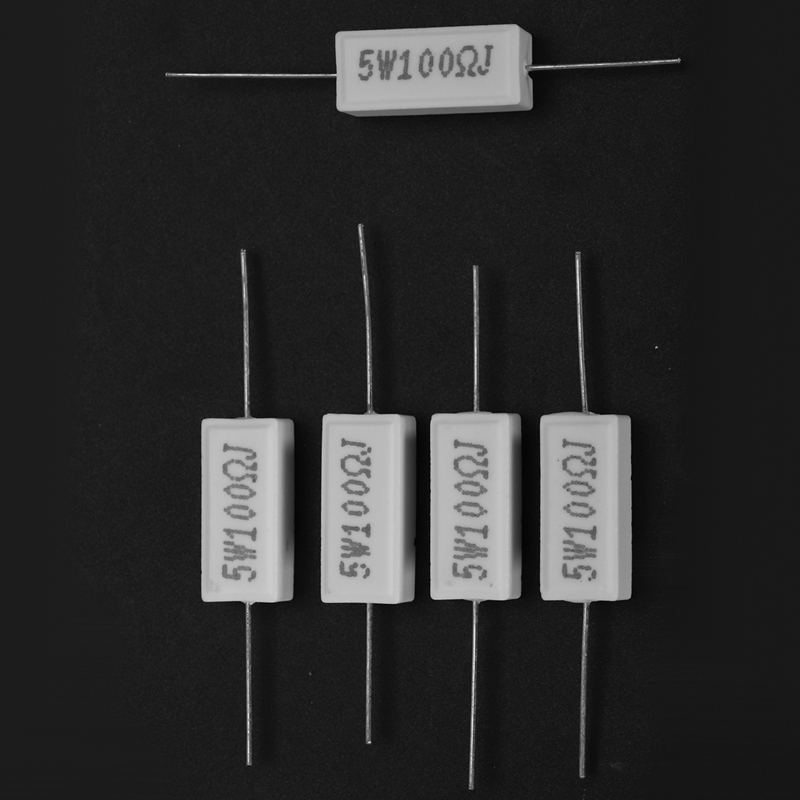 10x Wirewound Ceramic Cement Resistors 100 Ohm 5W Watt 5%