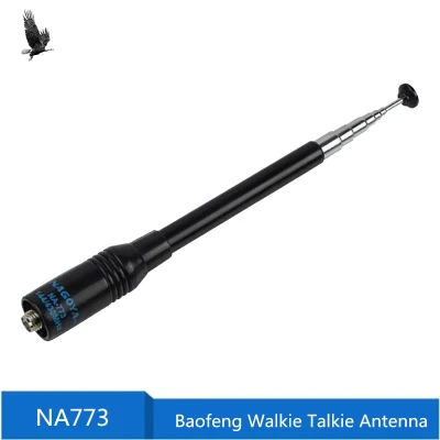 NA773 Gain Antenna UV Double Segment Telescopic Antenna For Baofeng UV5R Walkie Talkie Two Way Radio