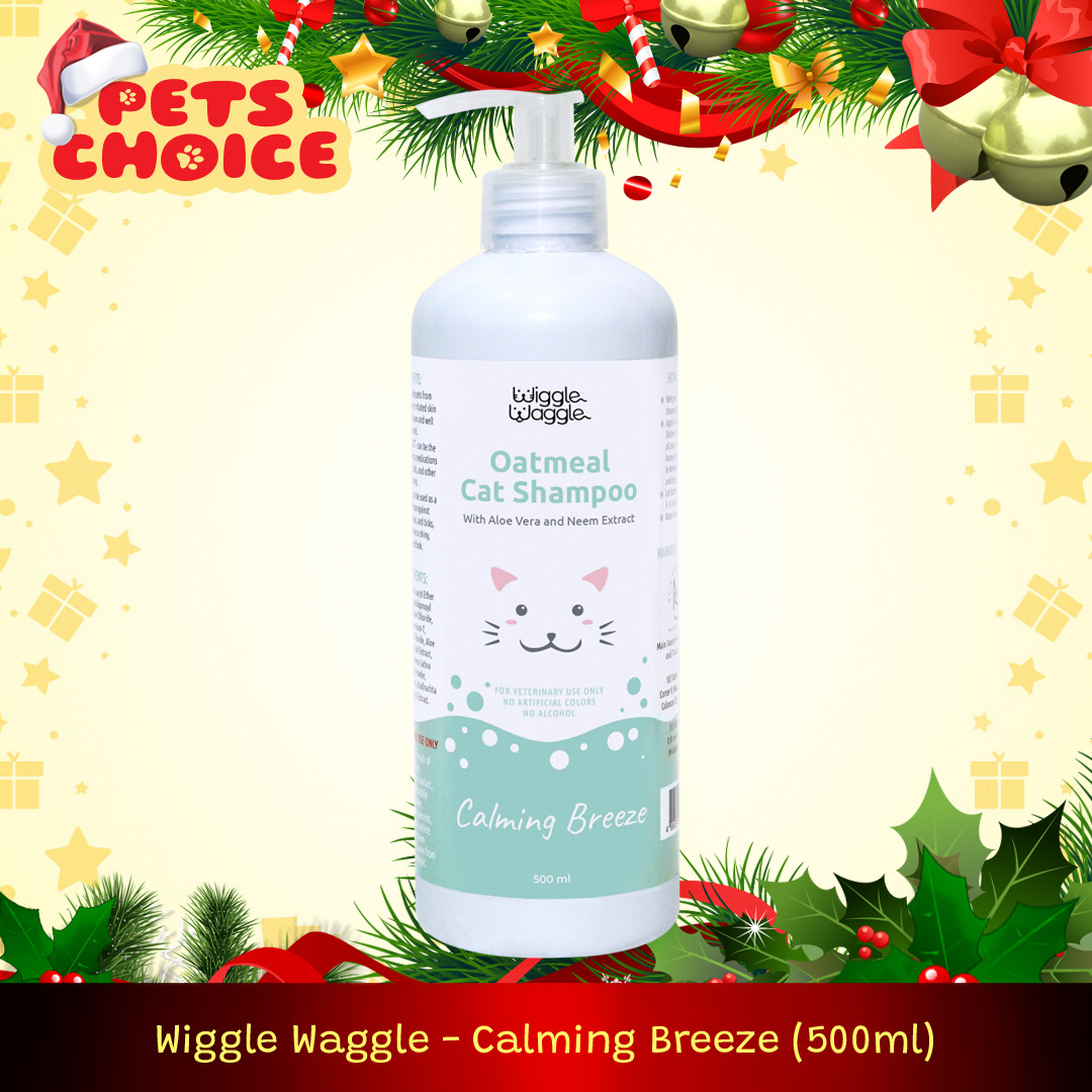 Wiggle Waggle Oatmeal Cat Shampoo 250ml or 500ml (Calming Breeze) with