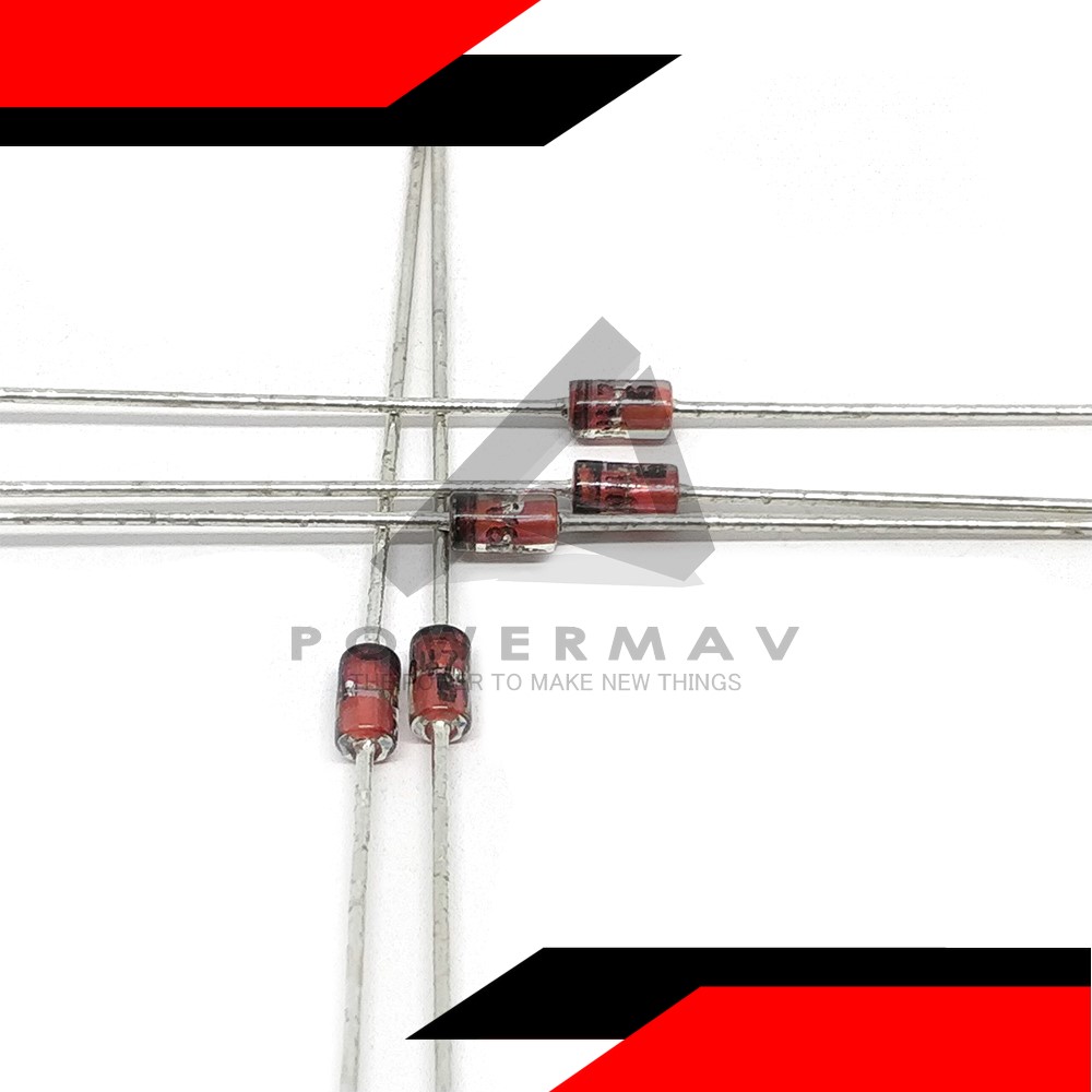 5pcs 1n4733a 5.1v zener diode 1 watt 1300mW DO41 178mA 5v 1w