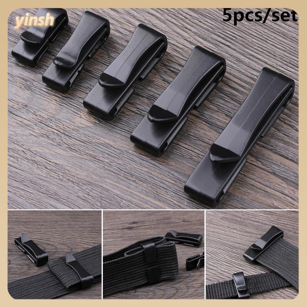 5pcs 5 sizes Camping Hiking Outdoor Military Attach Bag Strap Accessories  Tactical Backpack Buckles Molle Webbing Buckle Adjust Keeper Belt end Clip