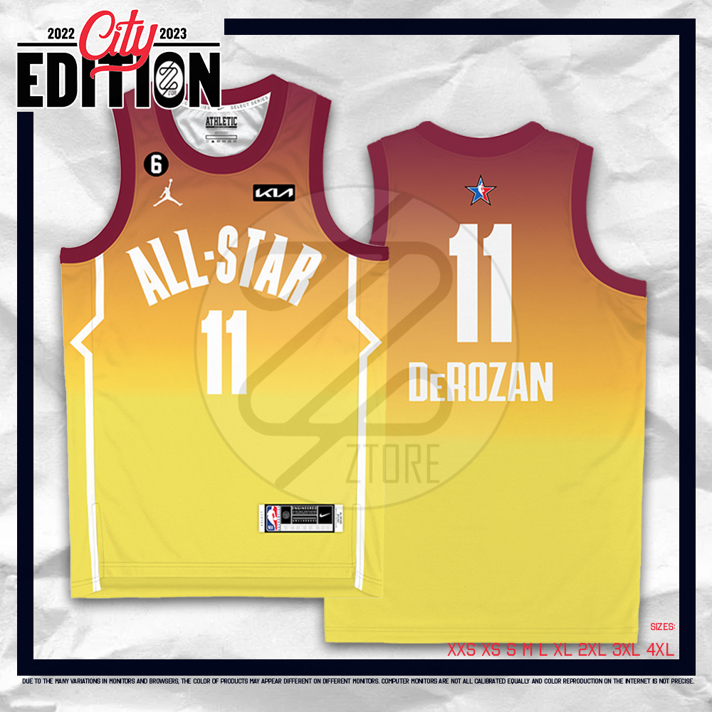 Demar Derozan 2023 All-Star Edition Men's Jordan Dri-FIT NBA Swingman Jersey.