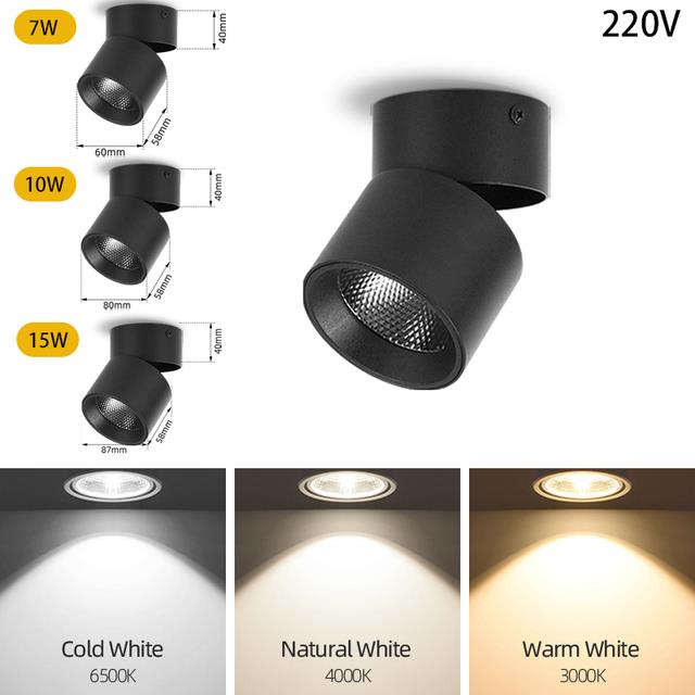 Led Ceiling Light LED Spot Downlight 10/15/25W Surface Mounted ...